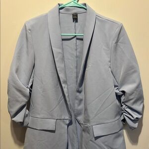 SHEIN Light Blue Blazer